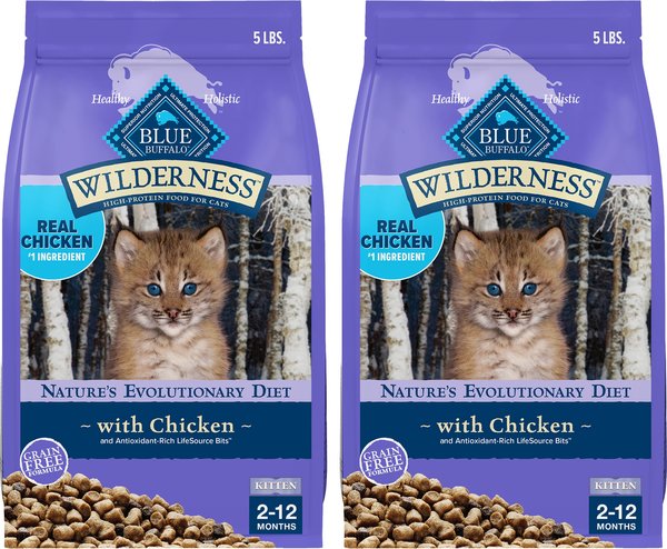BLUE BUFFALO Wilderness Kitten Chicken Recipe Grain-Free Dry Cat