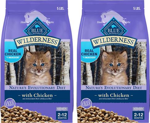 BLUE BUFFALO Wilderness Kitten Chicken Recipe Grain-Free Dry Cat