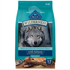 Blue Buffalo Wilderness Large Breed Adult High Protein Natural Salmon & Wholesome Grains Dry Dog Food, 24-lb bag