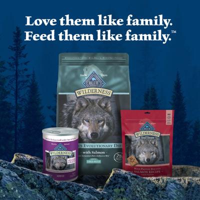 Show full view: Blue Buffalo Wilderness Large Breed Adult High Protein Natural Salmon & Wholesome Grains Dry Dog Food, 24-lb bag slide 10 of 12