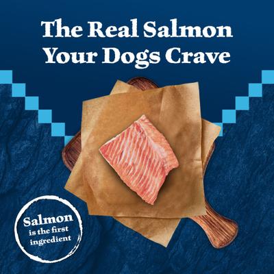 Show full view: Blue Buffalo Wilderness Large Breed Adult High Protein Natural Salmon & Wholesome Grains Dry Dog Food, 28-lb bag slide 4 of 12