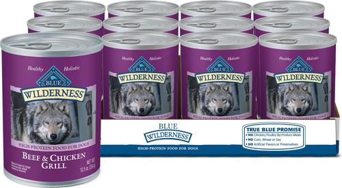 Show full view: Blue Buffalo Wilderness Large Breed Chicken Adult Dry Dog Food + Beef & Chicken Grill Canned Dog Food slide 6 of 9