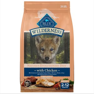 Blue Buffalo Wilderness Large Breed Puppy High Protein Natural Chicken & Wholesome Grains Dry Dog Food, 24-lb bag