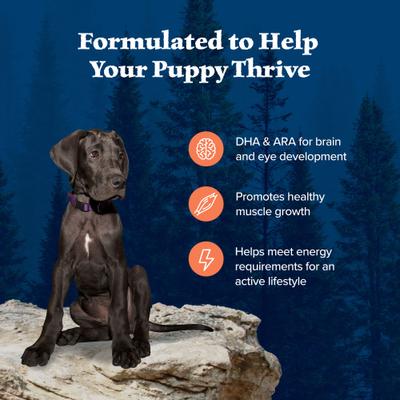 Show full view: Blue Buffalo Wilderness Large Breed Puppy High Protein Natural Chicken & Wholesome Grains Dry Dog Food, 24-lb bag slide 5 of 12