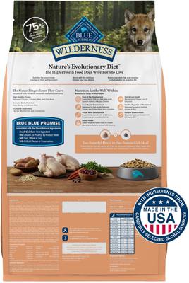 Show full view: Blue Buffalo Wilderness Large Breed Puppy High Protein Natural Chicken & Wholesome Grains Dry Dog Food, 28-lb bag slide 3 of 12