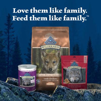 Show full view: Blue Buffalo Wilderness Large Breed Puppy High Protein Natural Chicken & Wholesome Grains Dry Dog Food, 28-lb bag slide 10 of 12