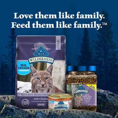 Show full view: Blue Buffalo Wilderness Natures Evolutionary Diet Chicken High-Protein Grain-Free Adult Dry Cat Food, 12-lb bag slide 10 of 12