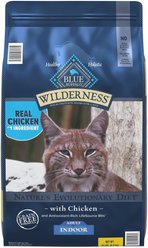 Blue Buffalo Wilderness Natures Evolutionary Diet Chicken High-Protein Grain-Free Adult Indoor Dry Cat Food, 15-lb bag