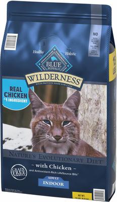 Show full view: Blue Buffalo Wilderness Natures Evolutionary Diet Chicken High-Protein Grain-Free Adult Indoor Dry Cat Food, 15-lb bag slide 3 of 9
