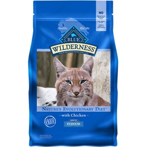 Blue Buffalo Wilderness Natures Evolutionary Diet Chicken High-Protein Grain-Free Adult Dry Cat Food, 2-lb bag