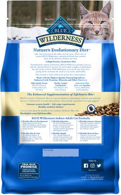 Show full view: Blue Buffalo Wilderness Natures Evolutionary Diet Chicken High-Protein Grain-Free Adult Indoor Dry Cat Food, 2-lb bag slide 3 of 12