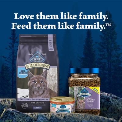 Show full view: Blue Buffalo Wilderness Natures Evolutionary Diet Chicken High-Protein Grain-Free Adult Dry Cat Food, 9.5-lb bag slide 10 of 12