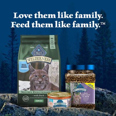 Show full view: Blue Buffalo Wilderness Natures Evolutionary Diet Duck High-Protein Grain-Free Adult Dry Cat Food, 9.5-lb bag slide 10 of 12