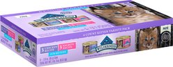 Blue Buffalo Wilderness Pate Kitten Variety Pack with Chicken & Salmon Grain-Free Cat Food, 3-oz can, case of 6