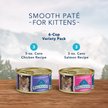 Show in main carousel: Blue Buffalo Wilderness Pate Kitten Variety Pack with Chicken & Salmon Grain-Free Cat Food, 3-oz can, case of 6 slide 5 of 10