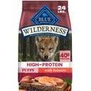 Blue Buffalo Wilderness Puppy High-Protein Salmon Recipe Natural Dry Dog Food, 24-lb bag