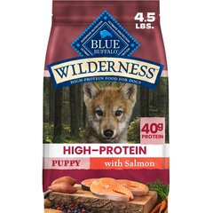 Blue Buffalo Wilderness Puppy High-Protein Salmon Recipe Natural Dry Dog Food, 4.5-lb bag