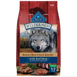 Blue Buffalo Wilderness Red Meat & Grains Rocky Mountain Recipe High-Protein Adult Dry Dog Food, 13-lb bag