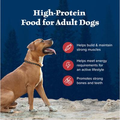 Show full view: Blue Buffalo Wilderness Red Meat & Grains Rocky Mountain Recipe High-Protein Adult Dry Dog Food, 13-lb bag slide 5 of 12