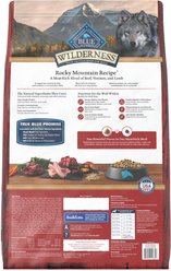 Blue Buffalo Wilderness Red Meat & Grains Rocky Mountain Recipe High-Protein Adult Dry Dog Food, 24-lb bag slide 2 of 9