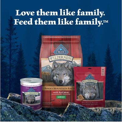Show full view: Blue Buffalo Wilderness Red Meat & Grains Rocky Mountain Recipe High-Protein Adult Dry Dog Food, 4.5-lb bag slide 10 of 12