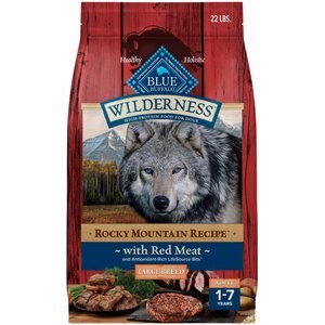 Blue Buffalo Wilderness Red Meat & Grains Rocky Mountain Recipe High-Protein Large Breed Adult Dry Dog Food, 22-lb bag