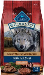 Blue Buffalo Wilderness Red Meat & Grains Rocky Mountain Recipe High-Protein Large Breed Adult Dry Dog Food, 24-lb bag