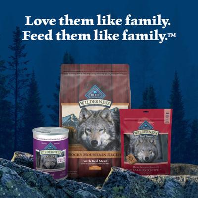 Show full view: Blue Buffalo Wilderness Red Meat & Grains Rocky Mountain Recipe High-Protein Large Breed Adult Dry Dog Food, 28-lb bag slide 9 of 12