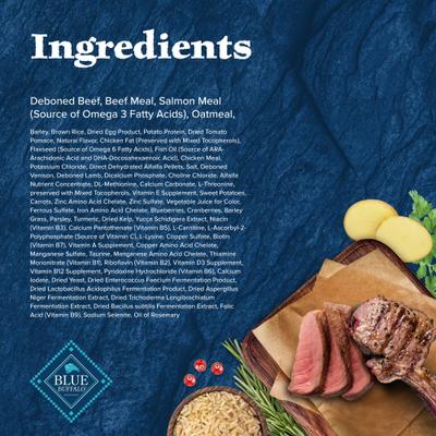 Show full view: Blue Buffalo Wilderness Red Meat & Grains Rocky Mountain Recipe High-Protein Puppy Dry Dog Food, 22-lb bag slide 6 of 12