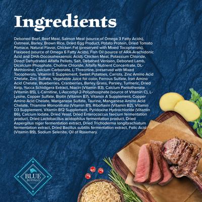 Show full view: Blue Buffalo Wilderness Red Meat & Grains Rocky Mountain Recipe High-Protein Puppy Dry Dog Food, 4.5-lb bag slide 6 of 12