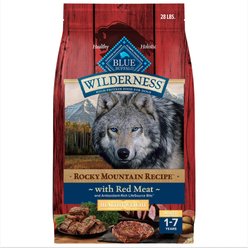 Blue Buffalo Wilderness Red Meat Rocky Mountain Recipe High-Protein Healthy Weight Adult Dry Dog Food, 28-lb bag