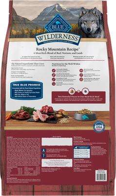 Show full view: Blue Buffalo Wilderness RMR Red Meat Large Breed Dry Food + Rocky Mountain Recipe Red Meat Dinner Canned Dog Food slide 3 of 10