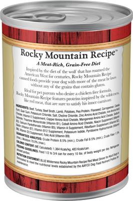 Show full view: Blue Buffalo Wilderness RMR Red Meat Large Breed Dry Food + Rocky Mountain Recipe Red Meat Dinner Canned Dog Food slide 7 of 10