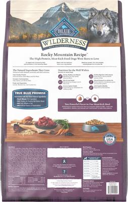 Show full view: Blue Buffalo Wilderness Rocky Mountain Recipe Adult High-Protein Wholesome Grains & Bison Dry Dog Food, 22-lb bag slide 3 of 11