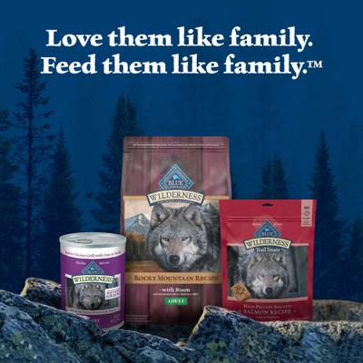 Show full view: Blue Buffalo Wilderness Rocky Mountain Recipe Adult High-Protein Wholesome Grains & Bison Dry Dog Food, 28-lb bag slide 10 of 12