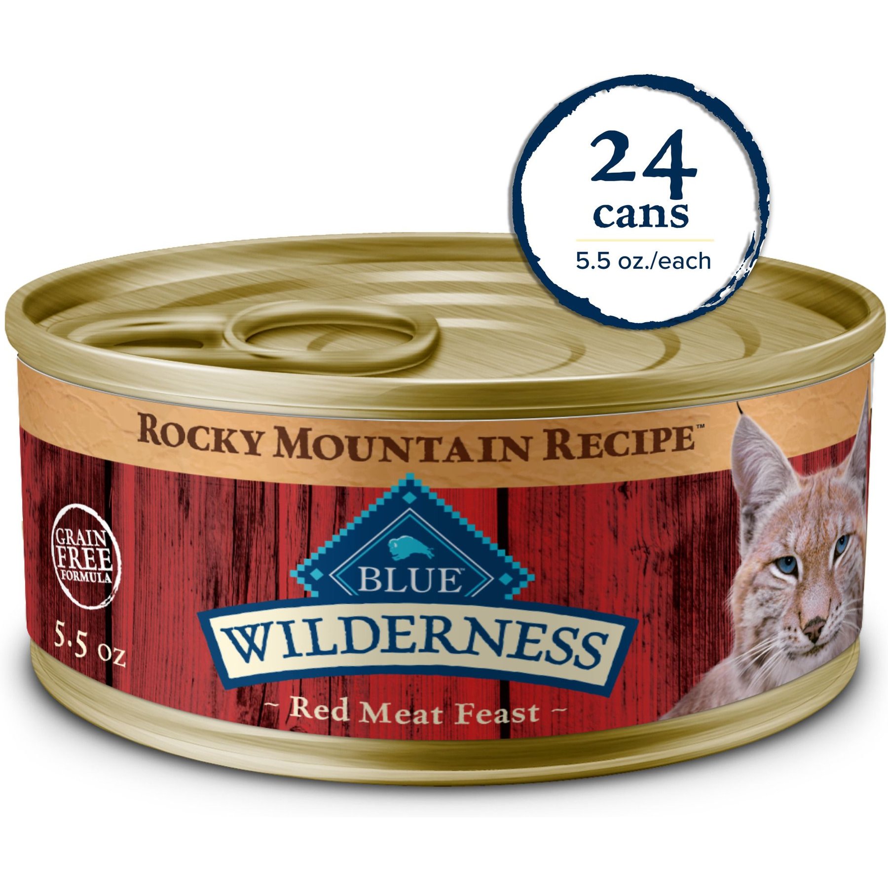 Blue Wilderness Rocky Mountain Red Meat Cat Food, 5.5-oz, 24 ct