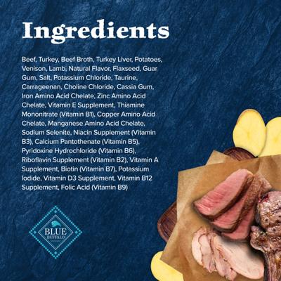 Show full view: Blue Buffalo Wilderness Rocky Mountain Recipe Adult Red Meat Feast Chicken-Free Grain-Free Pate Wet Cat Food, 5.5-oz can, 24 count slide 6 of 12