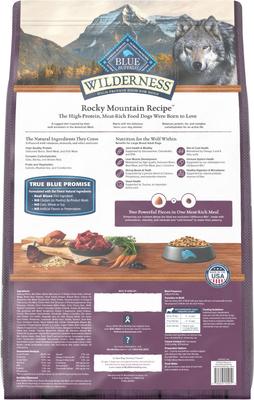 Show full view: Blue Buffalo Wilderness Rocky Mountain Recipe Large Breed Adult High Protein Natural Bison & Grain Dry Dog Food, 22-lb bag slide 3 of 10