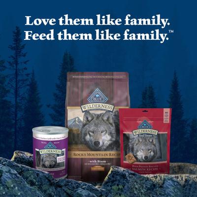 Show full view: Blue Buffalo Wilderness Rocky Mountain Recipe Large Breed Adult High Protein Natural Bison & Grain Dry Dog Food, 28-lb bag slide 10 of 12