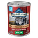 Blue Buffalo Wilderness Rocky Mountain Recipe Red Meat Dinner Adult Grain-Free Canned Dog Food, 12.5-oz, case of 12