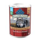 Blue Buffalo Wilderness Rocky Mountain Recipe Red Meat Dinner Adult Grain-Free Canned Dog Food, 12.5-oz can, case of 12
