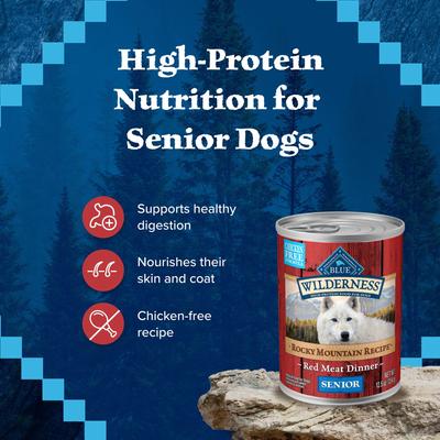BLUE BUFFALO Wilderness Rocky Mountain Recipe Senior High-Protein
