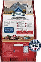 Blue Buffalo Wilderness Rocky Mountain Recipe Senior High Protein Natural Red Meat & Grain Dry Dog Food, 28-lb bag slide 2 of 9