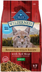 Blue Buffalo Wilderness Rocky Mountain Recipe with Red Meat Adult Grain-Free Dry Cat Food, 4-lb bag