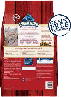 Show full view: Blue Buffalo Wilderness Rocky Mountain Recipe with Red Meat Adult Grain-Free Dry Cat Food, 4-lb bag slide 3 of 12