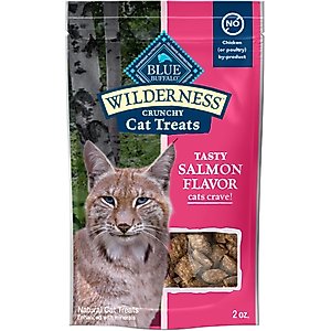 Blue Buffalo Wilderness Salmon Formula Crunchy Grain-Free Cat Treats, 2-oz bag