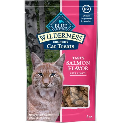Blue Buffalo Blue Buffalo Wilderness Salmon Formula Crunchy Grain-Free Cat Treats, 2-oz bag