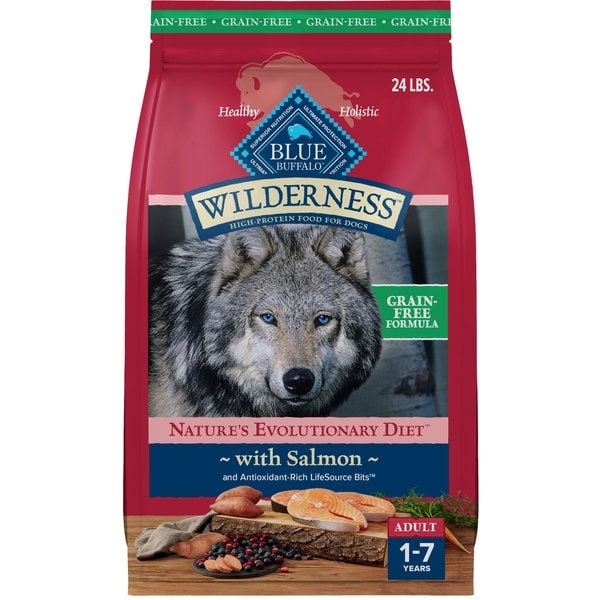 Gallery Detail: Blue Buffalo Wilderness Salmon Recipe Adult High Protein Grain Free