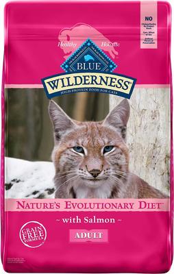 Show full view: Blue Buffalo Wilderness Salmon Recipe Grain-Free Dry Cat Food, 11-lb bag + Blue Buffalo Bursts with Savory Seafood Cat Treats, 12-oz tub slide 2 of 8