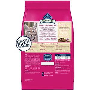 Blue Buffalo Wilderness Salmon Recipe Grain-Free Dry Cat Food, 11-lb bag